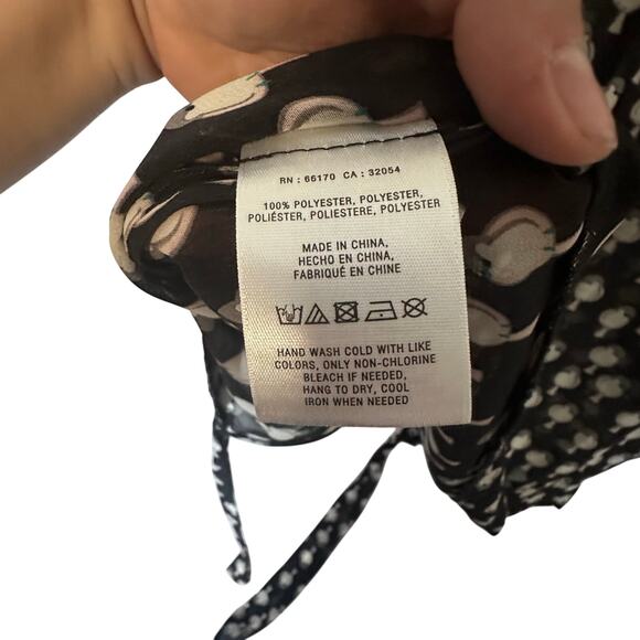 Anthro meadow rue cold shoulder sheer blouse with bird print size M - Picture 7 of 7